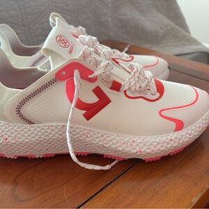 G/FORE White and Pink Athletic Shoes